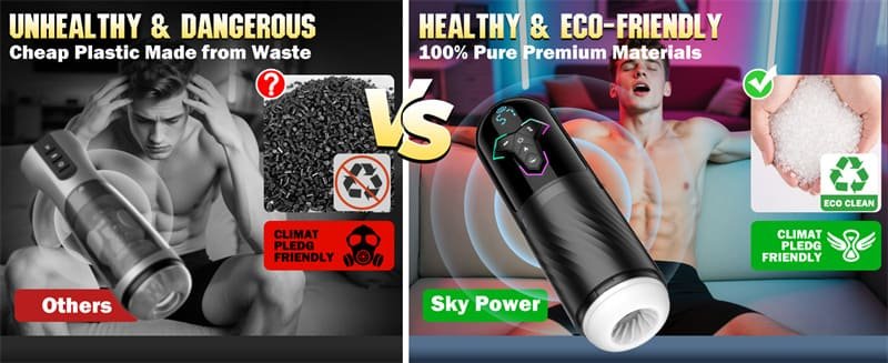 Hotsvibe Upgrade 5 in 1 Heating Male Masturbator Penis Pump with 10 Vibrating & Licking 7 Thrusting & 5 Sucking Modes