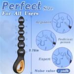 Hotsvibe Vibrating Anal Beads Butt Plug with 10 Vibrations Silicone Anal Beads with Pull Ring Design Anal Toy - Image 6