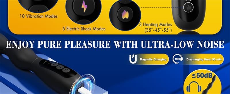 Hotsvibe Vibrating Anal Beads with 5 Electric Shock & 10 Vibrating & 3 Heating Modes Anal Vibrators for Men Women