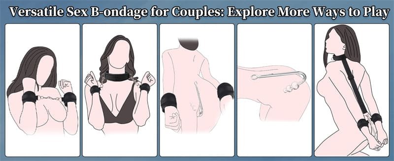 Hotsvibe Vibrating Anal Hook BDSM Sex Bondage Adjustable Behind Back Handcuffs Bondage Restraints Set