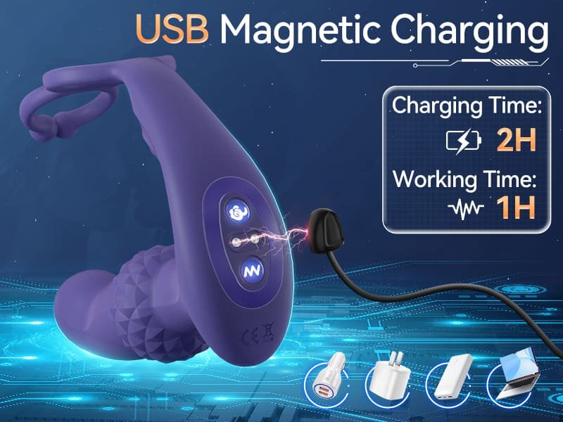 Hotsvibe Vibrator Plug Prostate Stimulator with Ring 7 Modes Prostate Massager with App Remote Control 17