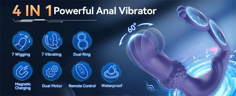 Hotsvibe Vibrator Plug Prostate Stimulator with Ring 7 Modes Prostate Massager with App Remote Control 9