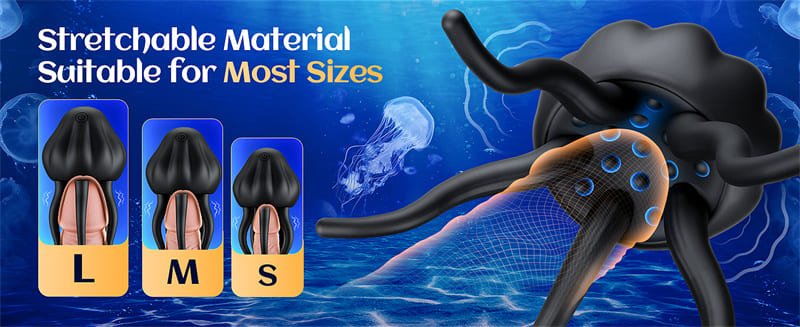 Jellyfish-Shaped Male Masturbator Stroker with 10 Vibrating Modes Male Sex Toys for Men Penis Vibrator