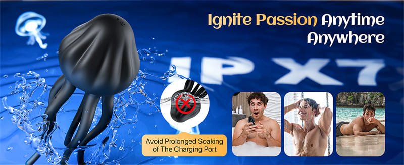 Jellyfish-Shaped Male Masturbator Stroker with 10 Vibrating Modes Male Sex Toys for Men Penis Vibrator