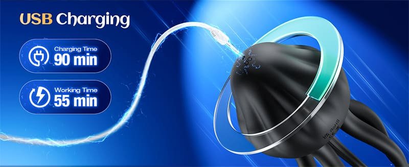 Jellyfish-Shaped Male Masturbator Stroker with 10 Vibrating Modes Male Sex Toys for Men Penis Vibrator