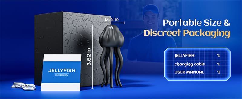 Jellyfish-Shaped Male Masturbator Stroker with 10 Vibrating Modes Male Sex Toys for Men Penis Vibrator