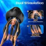 Jellyfish-Shaped Male Masturbator Stroker with 10 Vibrating Modes Male Sex Toys for Men Penis Vibrator - Image 3