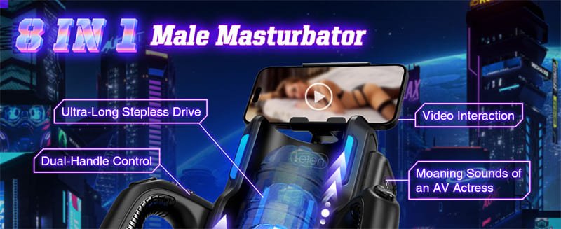 LETEN Cannon King Pro Automatic Male Masturbator with 12cm Long Piston & 12times/s Thrusting with Phone Holder