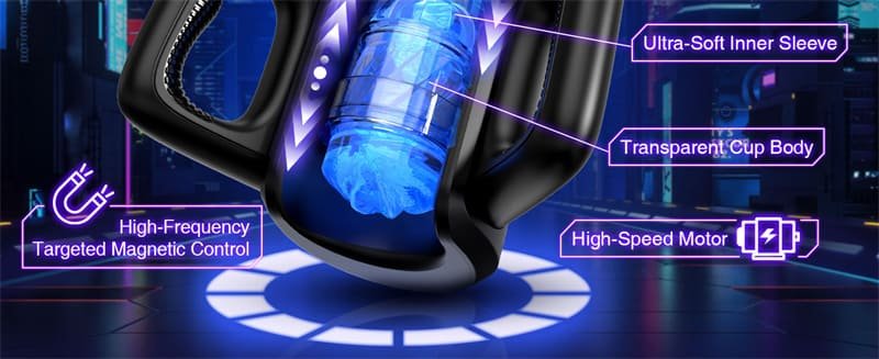 LETEN Cannon King Pro Automatic Male Masturbator with 12cm Long Piston & 12times/s Thrusting with Phone Holder