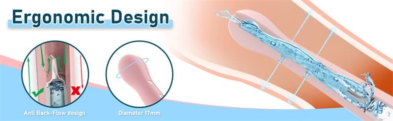 Light Pink Anal Douche Dottle Anal Enema Bulb with 5 Spouts Anti Back Flow Anal Douche for Men Women 10