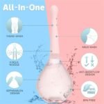 Light Pink Anal Douche Dottle Anal Enema Bulb with 5 Spouts Anti Back-Flow Anal Douche for Men Women - Image 3