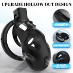 Lightweight Sissy Chastity Cage Devices with 8 Adjustable Cock Rings and Invisible Lock Male Chastity Cage - Image 3