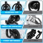 Lightweight Sissy Chastity Cage Devices with 8 Adjustable Cock Rings and Invisible Lock Male Chastity Cage - Image 4