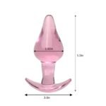 Pink Glass Butt Plug Crystal Glass Anal Plug Anal Training for Beginners - Image 4