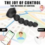 Rose Vibrating Anal Beads with 10 Vibrating Modes APP Silicone Luminous Anal Vibrator with Remote Control - Image 5