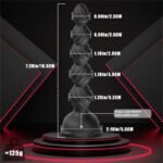 Rose Vibrating Anal Beads with 10 Vibrating Modes APP Silicone Luminous Anal Vibrator with Remote Control - Image 7