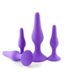 Soft Silicone Butt Plugs Beginners Starter Set for Women Men Black Anal Plugs Trainer 4 Piece Set - Image 10