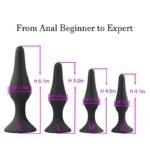 Soft Silicone Butt Plugs Beginners Starter Set for Women Men Black Anal Plugs Trainer 4 Piece Set - Image 5