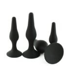 Soft Silicone Butt Plugs Beginners Starter Set for Women Men Black Anal Plugs Trainer 4 Piece Set - Image 7