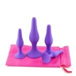 Soft Silicone Butt Plugs Beginners Starter Set for Women Men Black Anal Plugs Trainer 4 Piece Set - Image 9