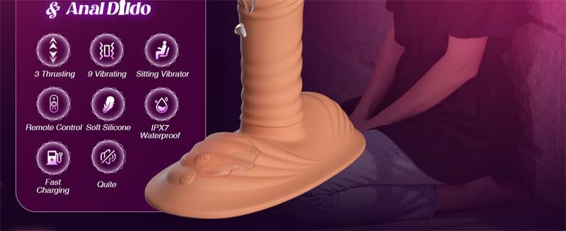 TARO-2 Riding Grinding Dildos Anal Vibrators with 9 Vibrating 3 Thrusting Dildo Vibrator Women Sex Toys