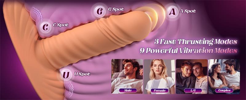 TARO-2 Riding Grinding Dildos Anal Vibrators with 9 Vibrating 3 Thrusting Dildo Vibrator Women Sex Toys