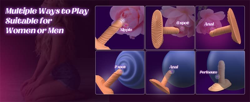 TARO-2 Riding Grinding Dildos Anal Vibrators with 9 Vibrating 3 Thrusting Dildo Vibrator Women Sex Toys