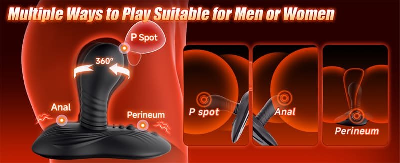 TARO-3 Prostate Massager Grinder Vibrators with 9 Rotating & Vibrating Grinding Anal Dildo Anal Toys