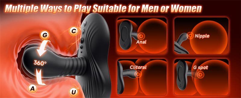 TARO-3 Prostate Massager Grinder Vibrators with 9 Rotating & Vibrating Grinding Anal Dildo Anal Toys
