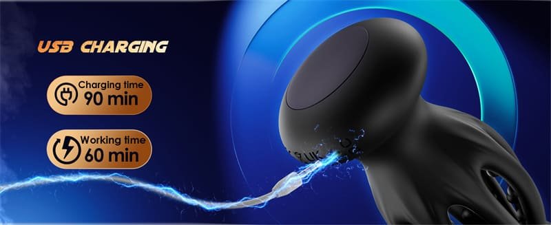 Tentacle Shaped Male Masturbator Penis Vibrator with 10 Vibrating 360° Wrapping for Glans Clit Nipple Stimulation 15