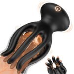 Tentacle Shaped Male Masturbator Penis Vibrator with 10 Vibrating 360° Wrapping for Glans Clit Nipple Stimulation