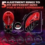 Trapped Dragon Vibrating Chastity Cage with 10 Vibrations, App & Remote Control Chastity Device with 5 Rings 2 Keys - Image 3