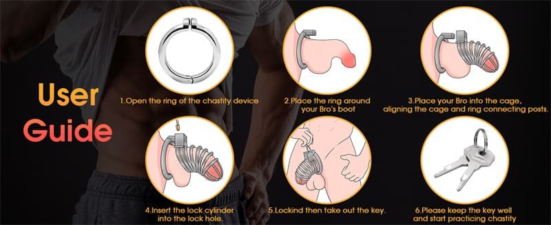 Updaged Male Chastity Device Cock Cage with 3 Different Sized Rings 3 Keys Large Metal Chastity Cage 10