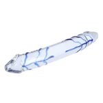 10 Inch Blue Swirl Glass Double-Ended Dildo, Hotsvibe Huge Crystal Glass Dildo Pleasure Sex Toy for Men Women - Image 4