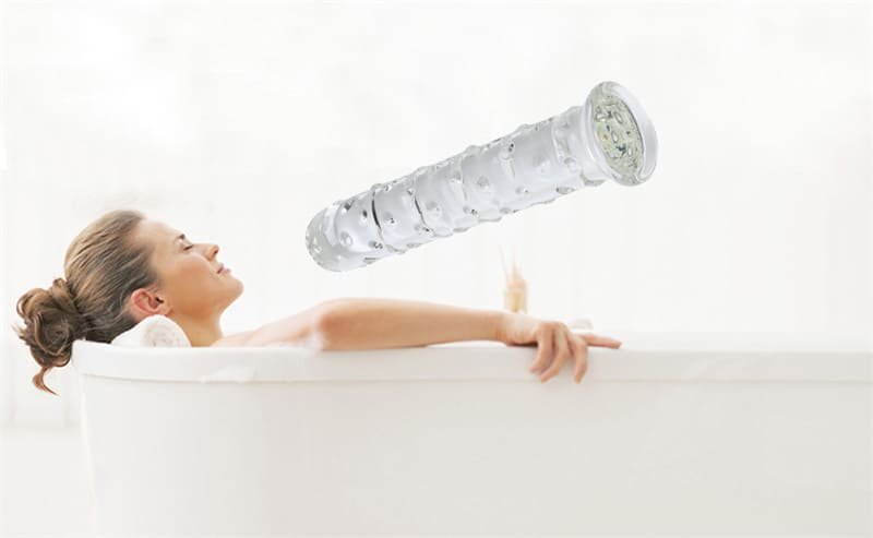 10.6 Inch Large Dotted Glass Dildo Hotsvibe Crystal G spot Stimulator Female Masturbation Sex Pleasure Wand 12