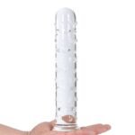 10.6 Inch Large Dotted Glass Dildo, Hotsvibe Crystal G-spot Stimulator Female Masturbation Sex Pleasure Wand