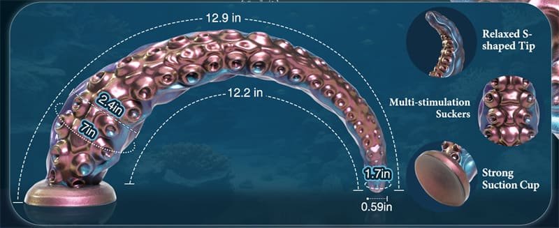 12.9 Inch Tentacle Dildo Adult Sex Toy Huge Realistic Alien Dildos with Suction Cup Lifelike Octopus Monster Dildo