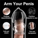 2 Pcs Open Type Reusable Penis Extender Sleeve Enlarge - Soft Stretch Cock Girth Enhancer Sleeve Enlargement - Image 5