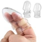 2 Pcs Reusable Penis Extender Sleeve Enlarge - Soft Stretch Cock Girth Enhancer Sleeve Enlargement - Closed Type