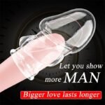 2 Pcs Reusable Penis Extender Sleeve Enlarge - Soft Stretch Cock Girth Enhancer Sleeve Enlargement - Closed Type - Image 2