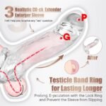 3 Sizes Clear Penis Sleeve Extender for Men Soft Silicone Cock Sleeve Set Reusable Penis Extension Girth Enhancer - Image 2