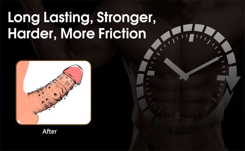 4 Pack Reusable Penis Sleeves Clear Penis Extender Sex Toy for Men Delay Ejaculation