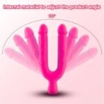 7 Inches Vibrating Double Ended Dildo Realistic Double Dildo for G-Spot Anal Vaginal Stimulation Sex Toys - Image 4