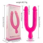 7 Inches Vibrating Double Ended Dildo Realistic Double Dildo for G-Spot Anal Vaginal Stimulation Sex Toys - Image 6