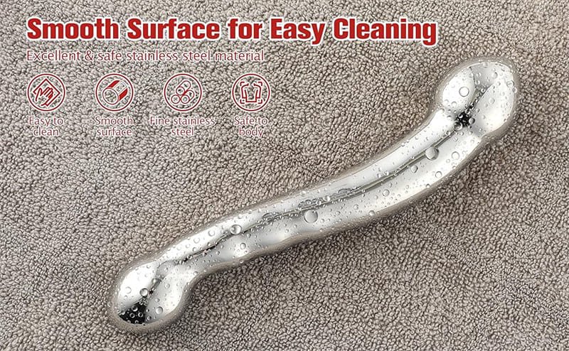 7.48 Inch Double Ended Metal Dildo Sex Toys Stainless Steel G-spot Massage Dildo for Adult Sex Game