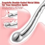 7.48 Inch Double Ended Metal Dildo Sex Toys Stainless Steel G-spot Massage Dildo for Adult Sex Game - Image 2