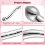 7.48 Inch Double Ended Metal Dildo Sex Toys Stainless Steel G-spot Massage Dildo for Adult Sex Game - Image 5