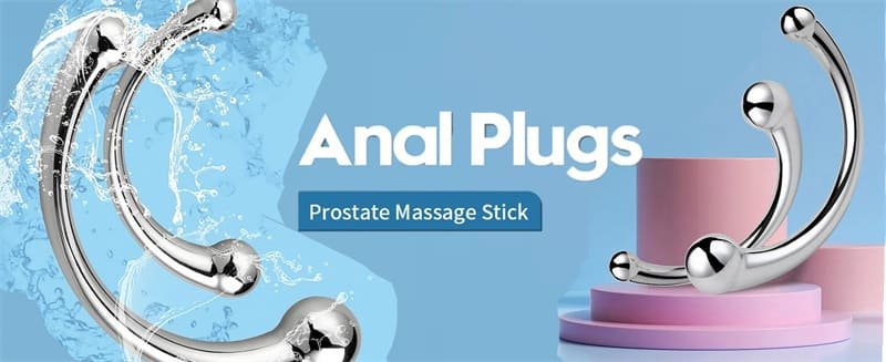 7.6 Inch Double Ended Metal Dildos for P Spot Stimulator Anal Plug Dildo Sex Toy for Women Men 13