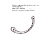 7.6 Inch Double Ended Metal Dildos for P-Spot Stimulator Anal Plug Dildo Sex Toy for Women Men - Image 4