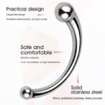 7.6 Inch Double Ended Metal Dildos for P-Spot Stimulator Anal Plug Dildo Sex Toy for Women Men - Image 7